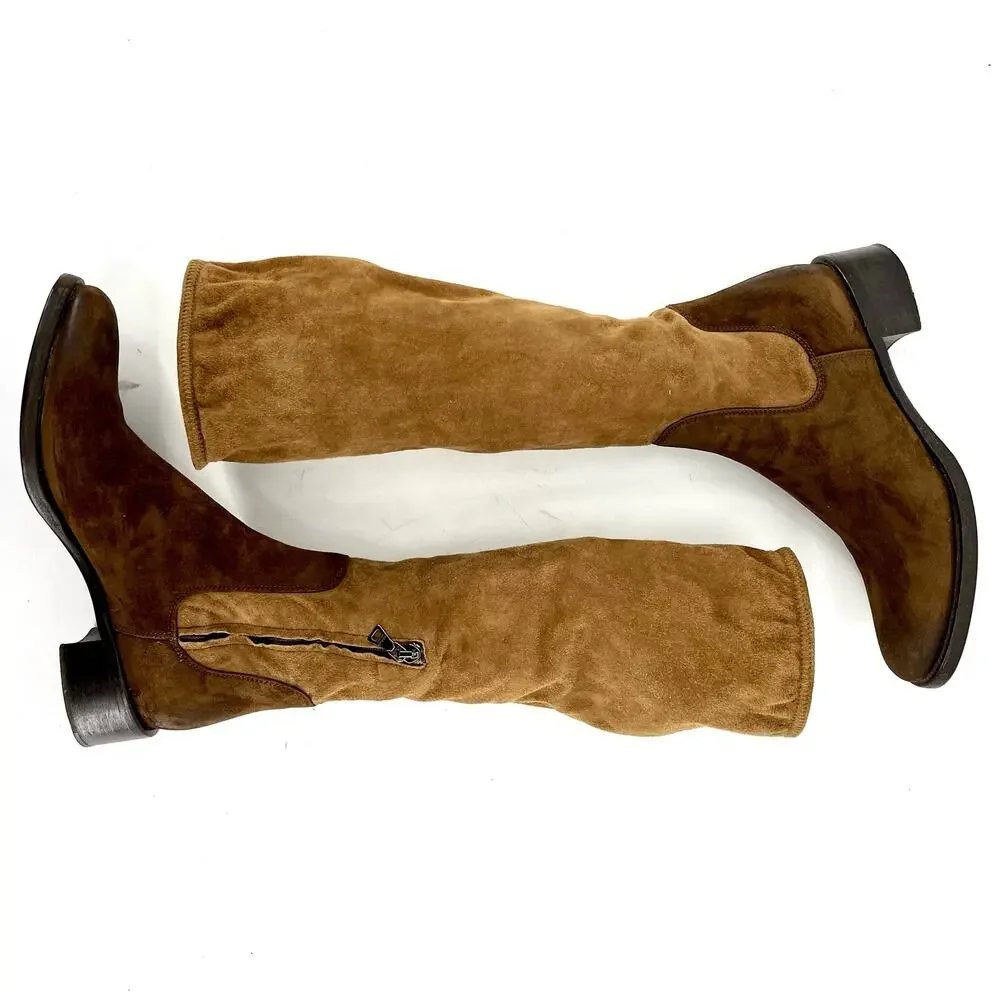 Prada brown suede